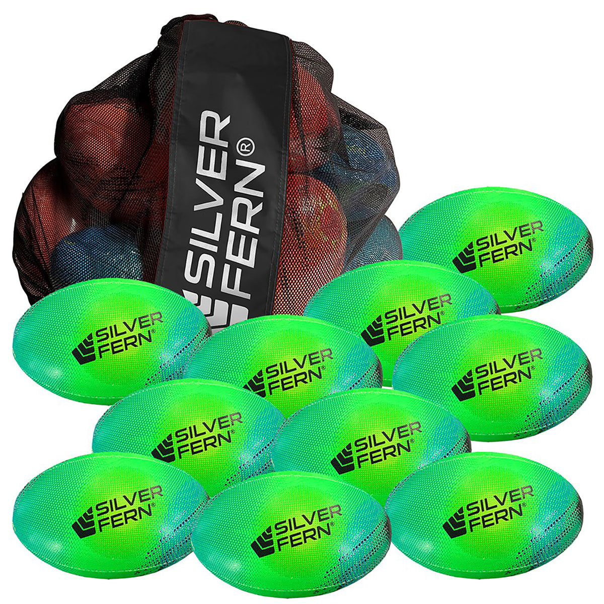 Silver Fern Astro Training Rugby Ball - 10 Pack, Size: 4