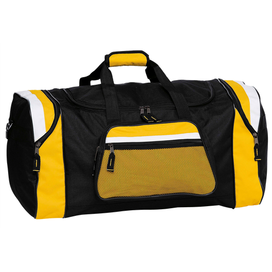 Contrast Gear Sports Bag, Colour: Black/Gold/White