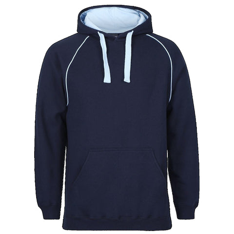 Image of JBs Adult Contrast Fleecy Hoodie, Colour: Navy/Red