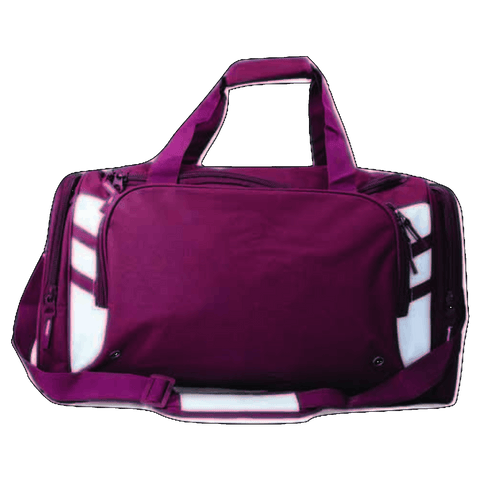 Image of Tasman Sports Bag, Colour: Maroon/White