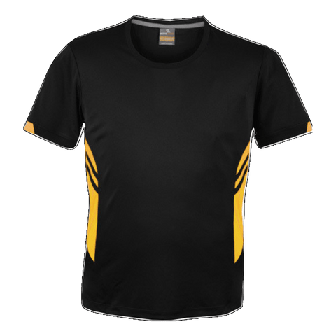 Image of Mens Tasman Tee, Colour: Black/Gold