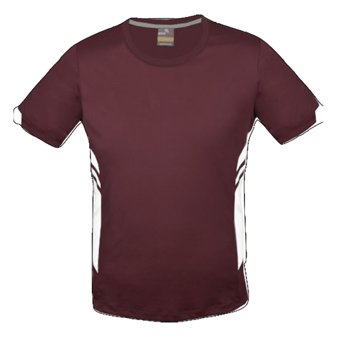 Image of Mens Tasman Tee, Colour: Maroon/White