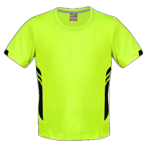 Image of Mens Tasman Tee, Colour: Neon Yellow/Black