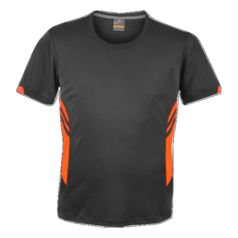 Image of Mens Tasman Tee, Colour: Slate/Neon Orange