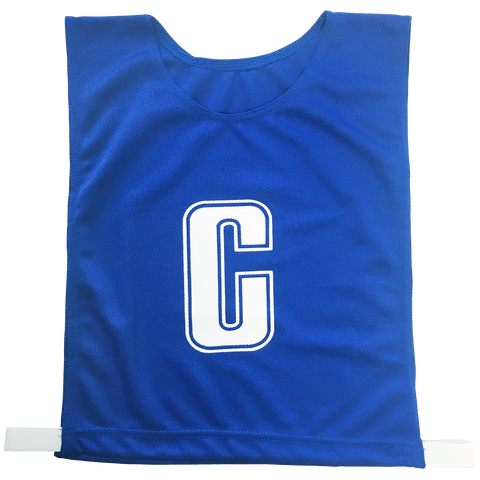 Image of 7-a-Side Bib Set, Size: Large - 51cm (L)  x 41cm (W), Elastic 55cm (one side, not stretched), Colour: Royal Blue