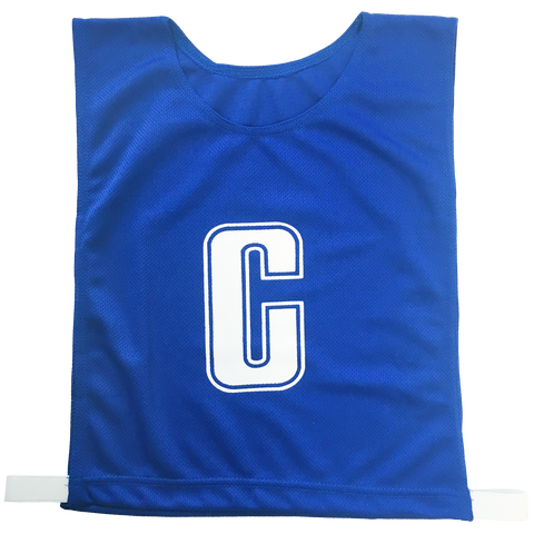 Image of 7-a-Side Bib Set, Size: Large - 51cm (L) x 41cm (W), Elastic 55cm (one side, not stretched), Colour: Royal Blue