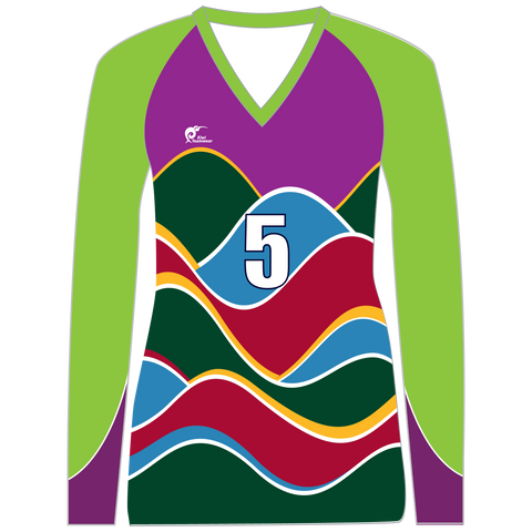 Image of Long Sleeve Womens Volleyball Top, Type: A190011LSV