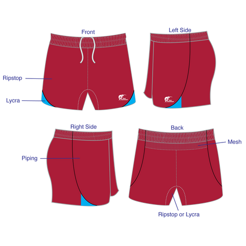 Image of Kids Elite Panel Rugby Shorts, Type: A190287PERS