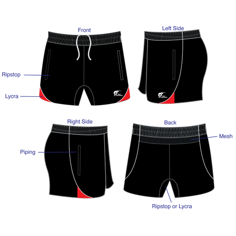 Image of Womens Referee Rugby Shorts, Type: A190305PRRS