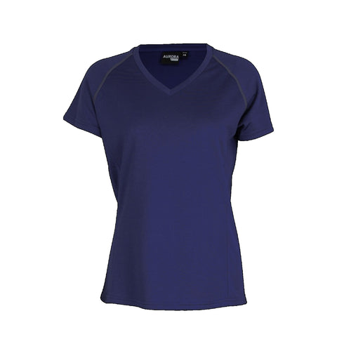 Image of Aurora Womens Performance Tee, Colour: Navy