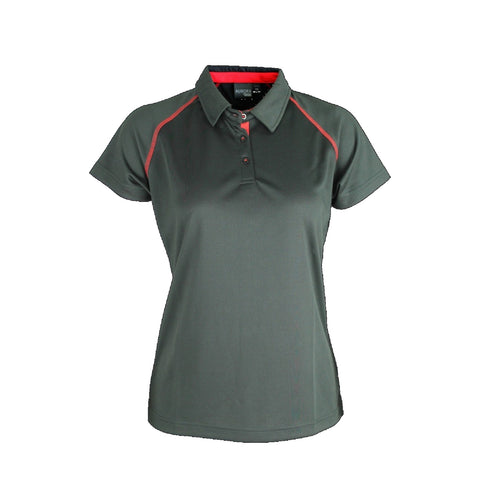 Image of Aurora Womens XTW Performance Polo
, Colour: Black/Red