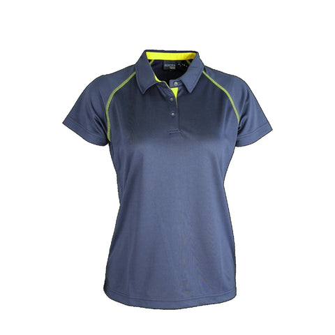 Image of Aurora Womens XTW Performance Polo
, Colour: Navy/Gold