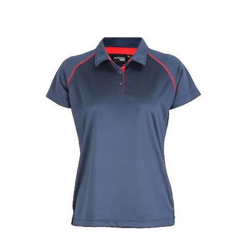 Image of Aurora Womens XTW Performance Polo
, Colour: Navy/Red