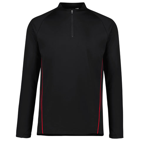 Image of Mens Balance Mid Layer Top, Colour: Black/Red
