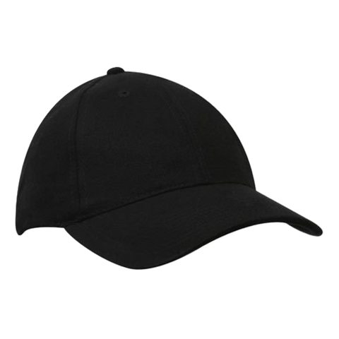 Image of Brushed Heavy Cotton Cap, Colour: Black