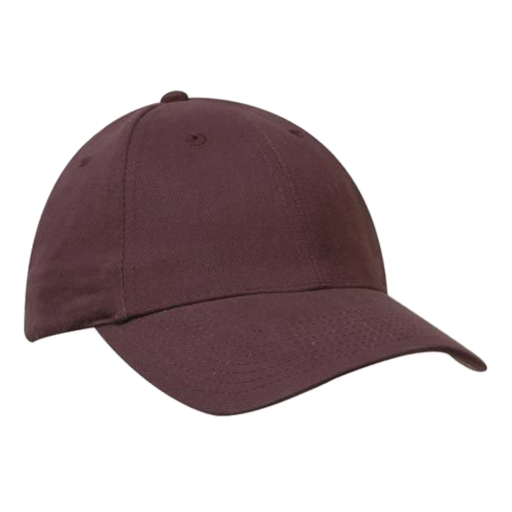 Brushed Heavy Cotton Cap, Colour: Maroon