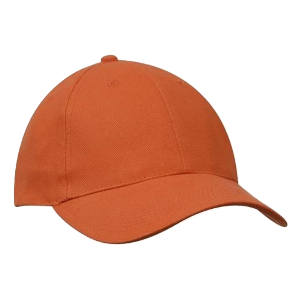 Brushed Heavy Cotton Cap, Colour: Orange