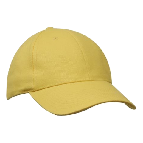 Image of Brushed Heavy Cotton Cap, Colour: Yellow