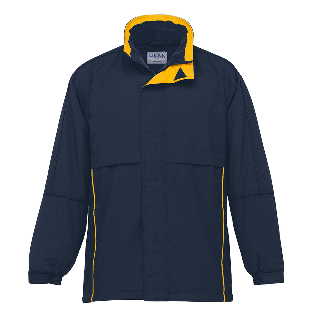 Adults Contrast Basecamp Anorak, Colour: Navy/Gold