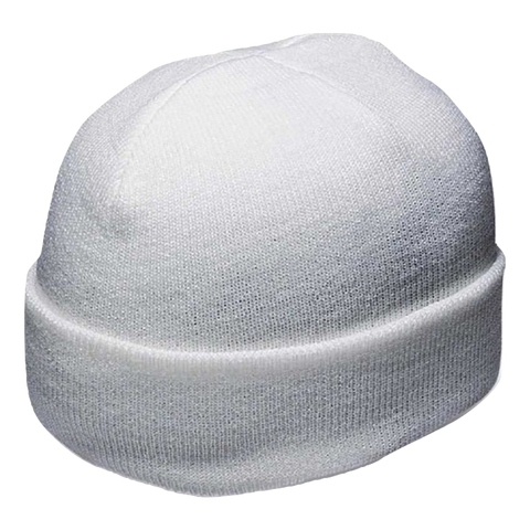 Image of Cuffed Knitted Beanie, Colour: White
