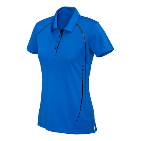 Image of Womens Cyber Polo, Colour: Royal/Silver