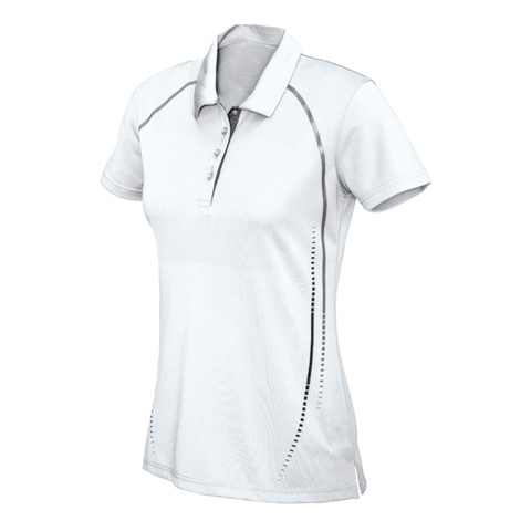 Image of Womens Cyber Polo, Colour: White/Silver