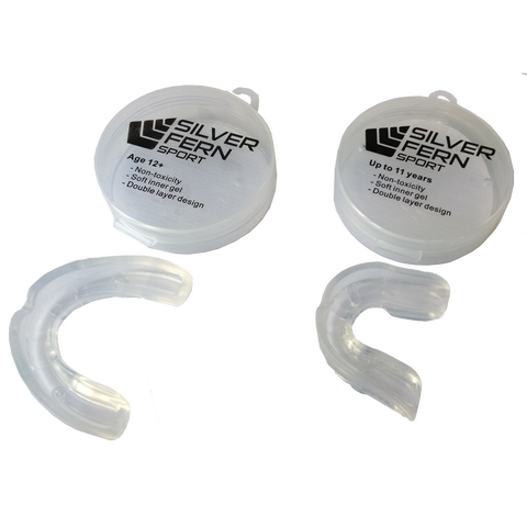 Image of Double Layer Mouth Guard, Size: Senior (Age 12+), Colour: Clear