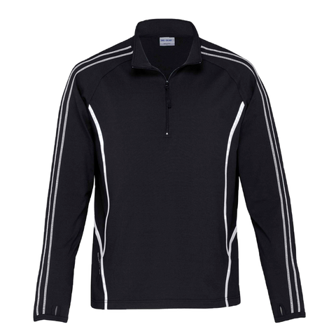 Image of Mens Dri Gear Reflex Zip Pullover, Colour: Black/White