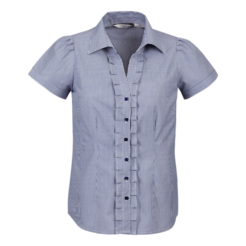 Image of Womens Edge Shirt, Style: Short Sleeve, Colour: Blue
