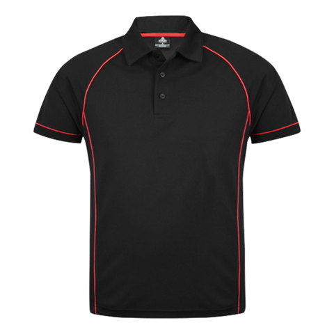 Image of Mens Endeavour Polo, Colour: Black/Red