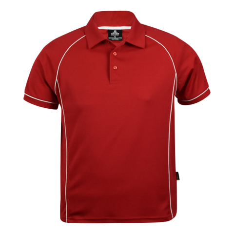 Image of Mens Endeavour Polo, Colour: Red/White
