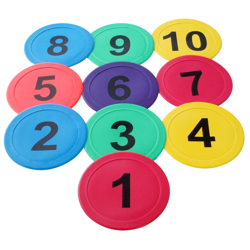 Flat Marker Discs - Numbered