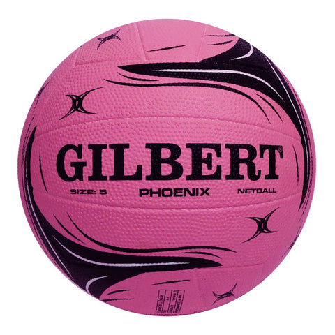 Image of Gilbert Phoenix Trainer Netball, Size: 5, Colour: Pink