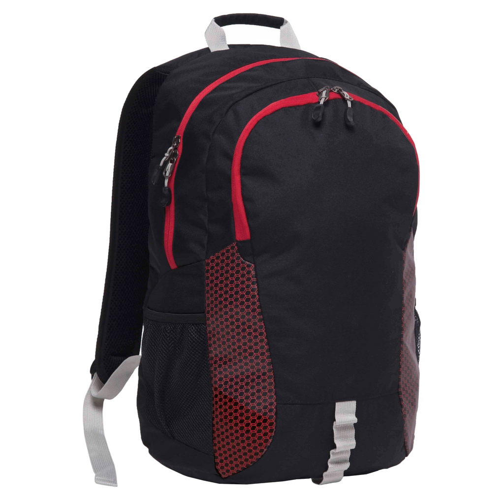 Grommet Backpack, Colour: Black/Red