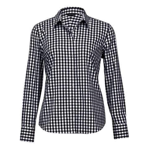 Image of Womens Hartley Check Shirt, Colour: Black/White