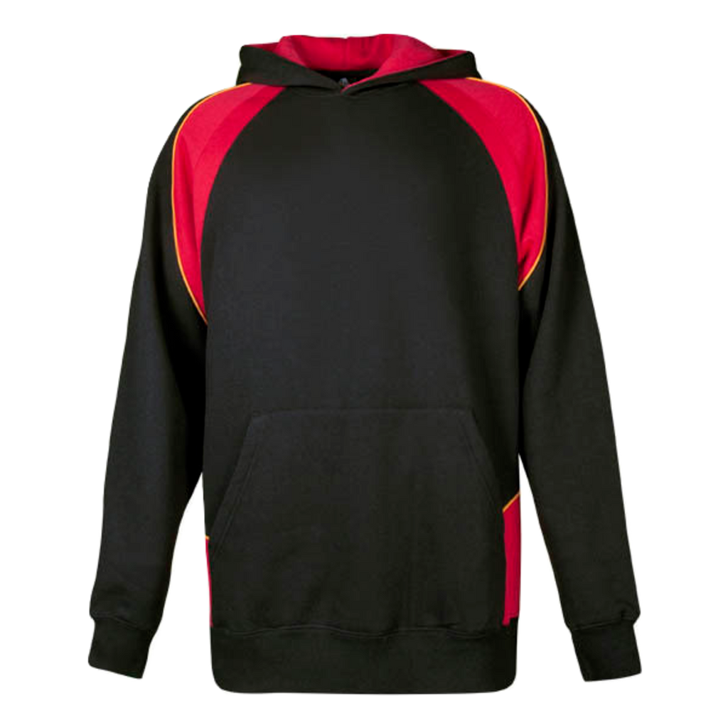 Kids Huxley Hoodie, Colour: Black/Red/Gold