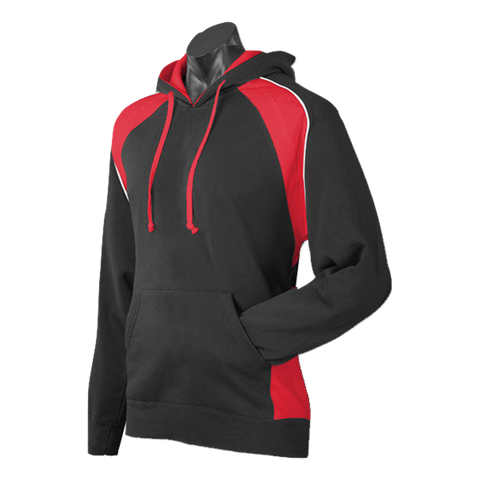 Image of Mens Huxley Hoodie, Colour: Black/Red/White
