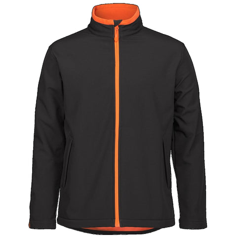 Image of Mens Podium Softshell Jacket, Colour: Black/Orange