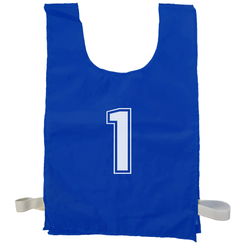 Image of Numbered Sports Bibs - 10 Set, Size: XL (56 x 38 cm), Colour: Blue