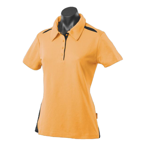 Image of Womens Paterson Polo, Colour: Gold/Black