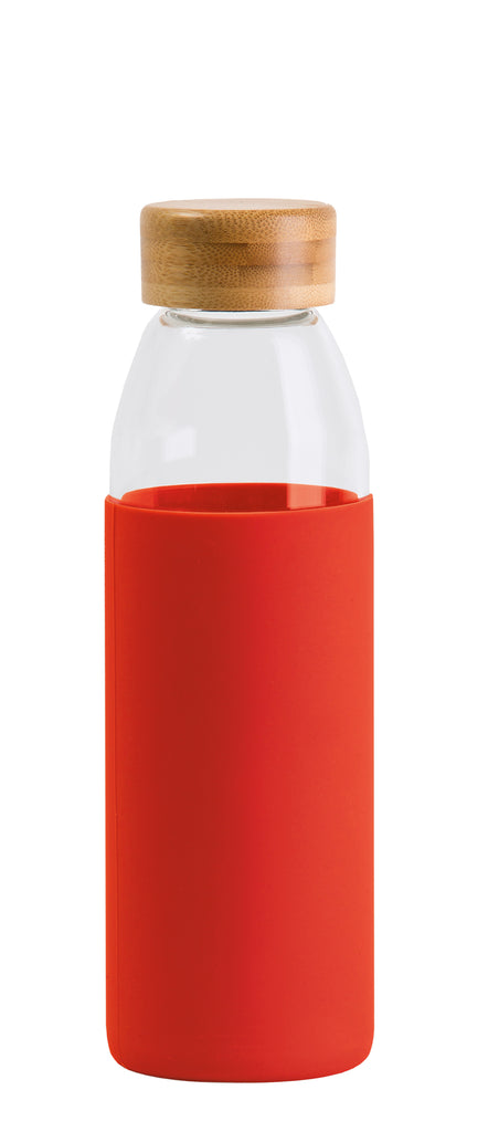 Orbit Glass Bottle, Colour: Red