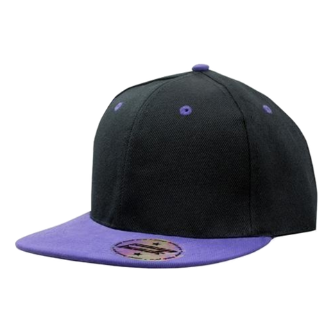 Image of Premium American Twill with Snap Back Pro Styling, Colour: Black/Purple