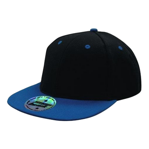 Image of Premium American Twill with Snap Back Pro Styling - Two Tone, Colour: Black/Royal