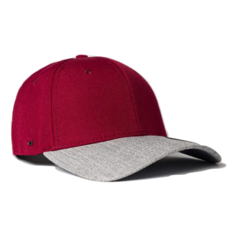 Image of Adults Pro Style Snap Back 6, Colour: Burgundy/Grey