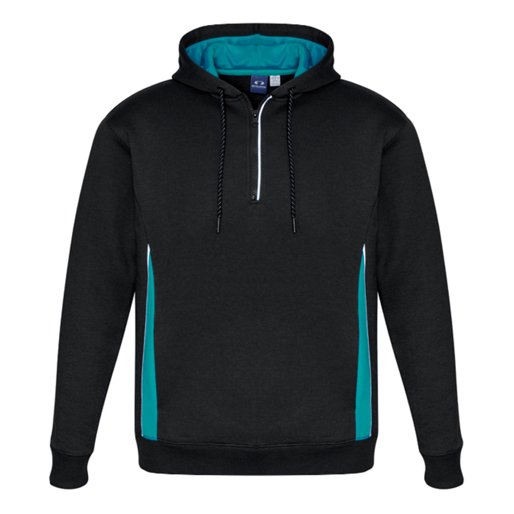 Adults Renegade Hoodie, Colour: Black/Teal/Silver