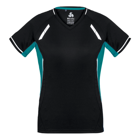 Image of Womens Renegade Tee, Colour: Black/Teal/Silver