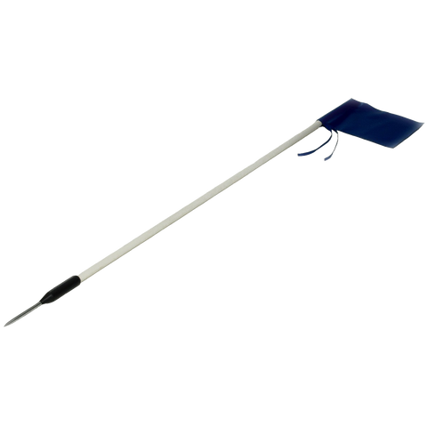 Image of Silver Fern Pole - Spike - PVC Flag, Package: Single, Colour: Black