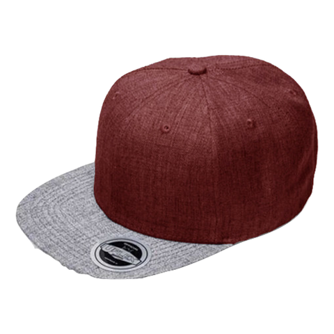 Image of Adults Snap Back 6, Colour: Burgundy/Grey