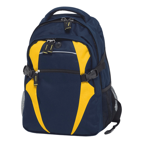 Image of Spliced Zenith Backpack, Colour: Navy/Gold