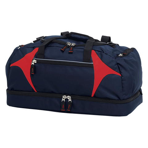 Image of Spliced Zenith Sports Bag, Colour: Navy/Red